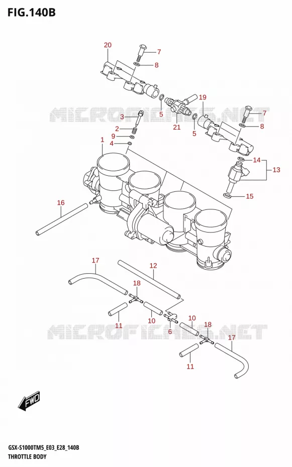 GASKLEPHUIS (E03,E28) Suzuki MOTO 1000 GSX-S 2025  GSX-S1000TRQM5 E28 2025 M5 (E28)