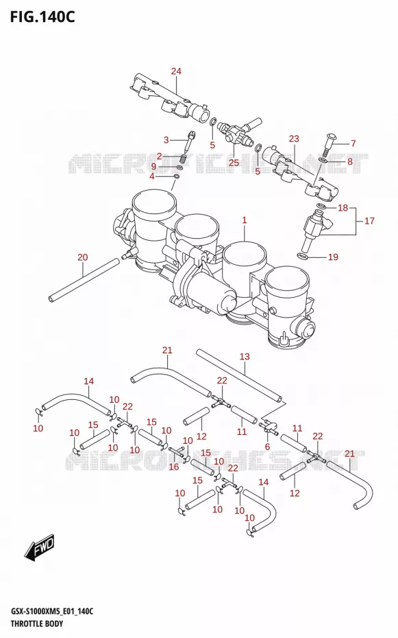GASKLEPHUIS Suzuki MOTO 1000 GSX-S 2025  GSX-S1000XRREM5 E01 2025 M5 (E01)