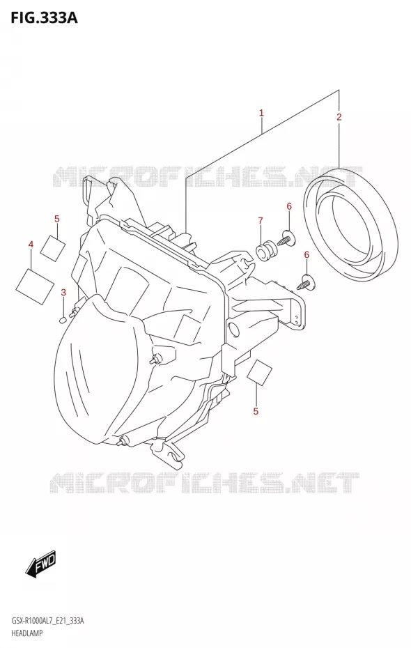 KOPLAMP Suzuki MOTO 1000 GSX-R 2017  GSX-R1000AL7 E21
