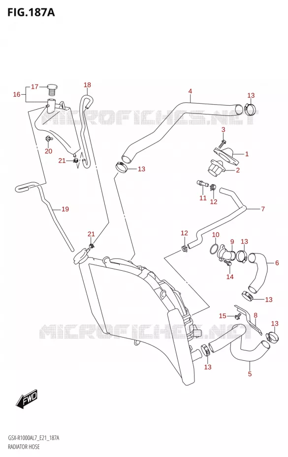 RADIATOR SLANG - EXPANSIEVAT Suzuki MOTO 1000 GSX-R 2017  GSX-R1000AL7 E21