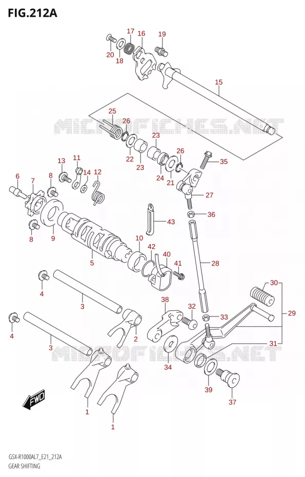 SCHAKELEN ASSY Suzuki MOTO 1000 GSX-R 2017  GSX-R1000AL7 E21