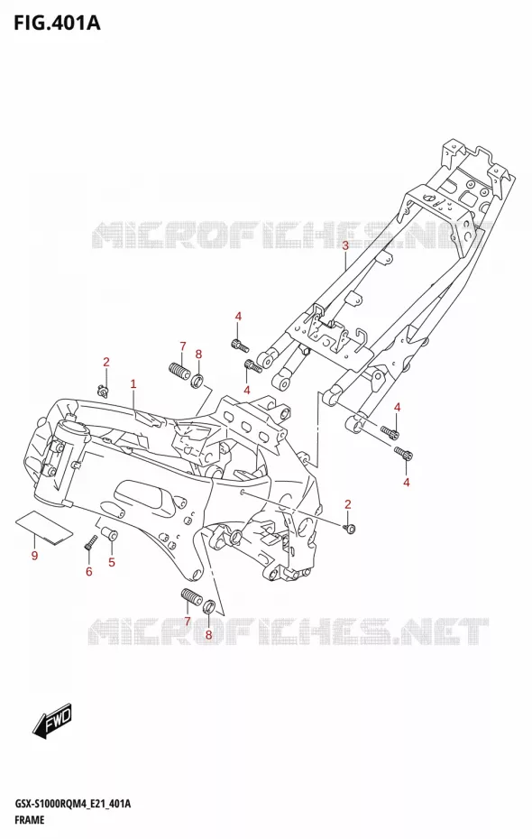 FRAME Suzuki MOTO 1000 GSX-S 2024  GSX-S1000RQ M4 (E21)