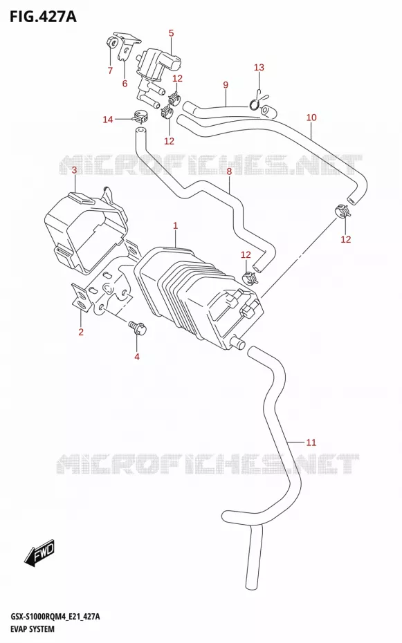 FUEL EVAP SYSTEM Suzuki MOTO 1000 GSX-S 2024  GSX-S1000RQ M4 (E21)