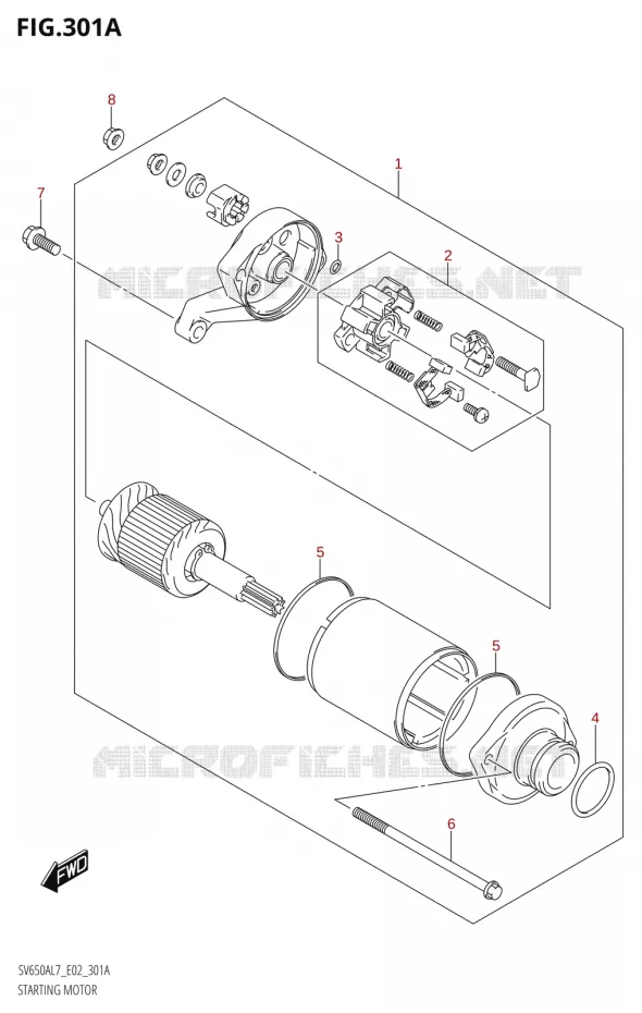 STARTMOTOR Suzuki MOTO 650 SV 2017  SV650A L7 (E19)