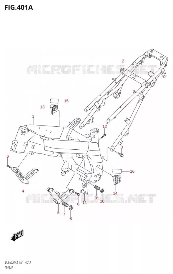 FRAME Suzuki MOTO 650 V-STROM 2023  DL650AM3