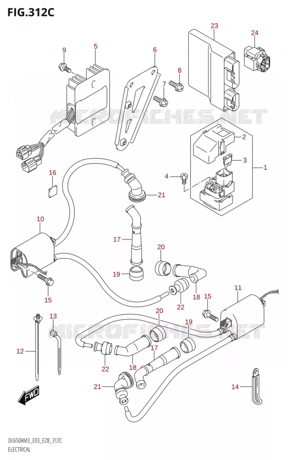 ELEKTRISCH (DL650A:M3:E33) Suzuki MOTO 650 V-STROM 2023  DL650AM3