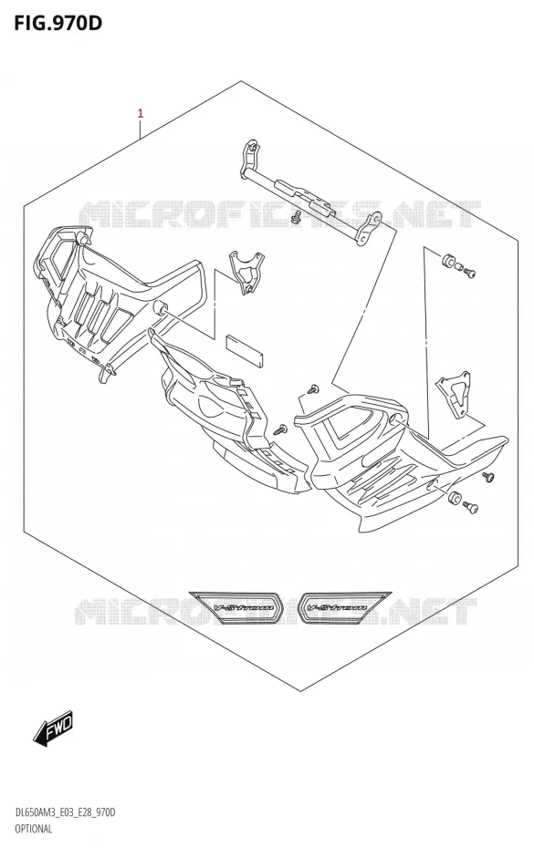 OPTIES (DL650A:M3:E28) Suzuki MOTO 650 V-STROM 2023  DL650AM3