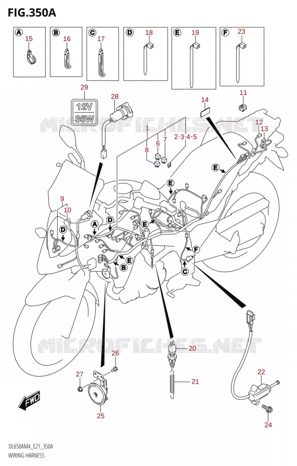 BEDRADING Suzuki MOTO 650 V-STROM 2024  DL650AM4