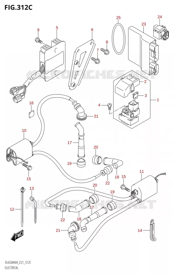ELEKTRISCH (DL650XA:M4:E21) Suzuki MOTO 650 V-STROM 2024  DL650AM4