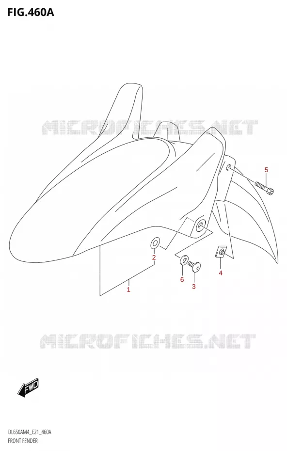 FRONT FENDER Suzuki MOTO 650 V-STROM 2024  DL650AM4
