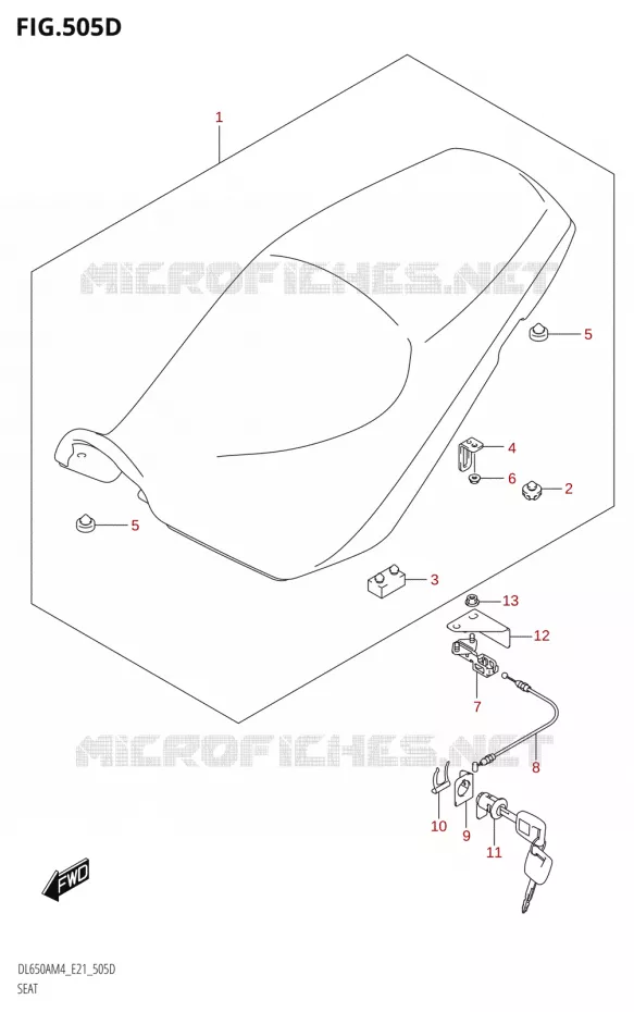 SEAT (DL650XAUE:M4:E21) Suzuki MOTO 650 V-STROM 2024  DL650AM4