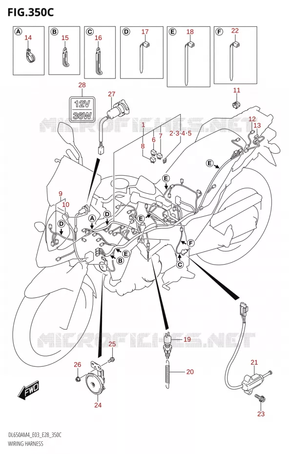BEDRADING (DL650A:M4:E33) Suzuki MOTO 650 V-STROM 2024  DL650AM4