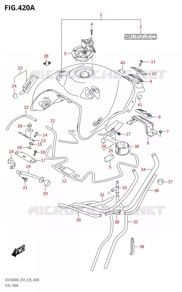 BENZINETANK (DL650A:M4:E03) Suzuki MOTO 650 V-STROM 2024  DL650AM4