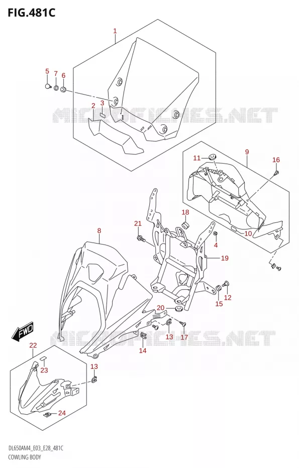 KUIP (DL650A:M4:E33) Suzuki MOTO 650 V-STROM 2024  DL650AM4