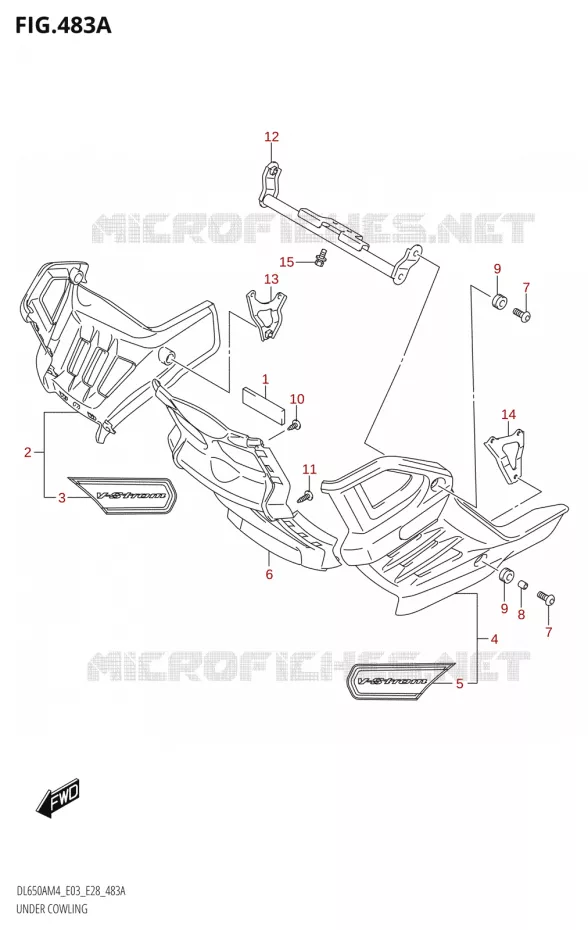 ONDER COWLING (DL650XA:M4:E03) Suzuki MOTO 650 V-STROM 2024  DL650AM4