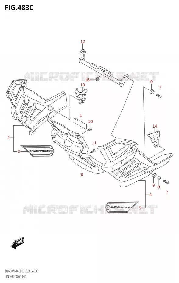 ONDER COWLING (DL650XA:M4:E33) Suzuki MOTO 650 V-STROM 2024  DL650AM4