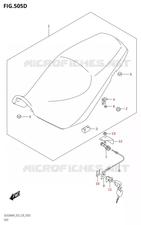 SEAT (DL650XA:M4:E03) Suzuki MOTO 650 V-STROM 2024  DL650AM4