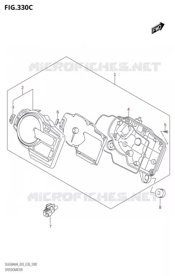 SNELHEIDSMETER (DL650A:M4:E33) Suzuki MOTO 650 V-STROM 2024  DL650AM4