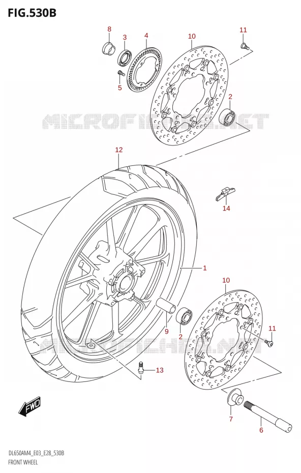 VOORWIEL (DL650A:M4:E28) Suzuki MOTO 650 V-STROM 2024  DL650AM4