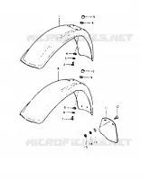 FRONT FENDER voor Suzuki DR 400 1980