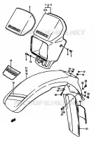 KOPLAMPBEHUIZING   FRONT FENDER (MOD.F/G/H E15,16,17,18,22,24) voor Suzuki DR 600 1985