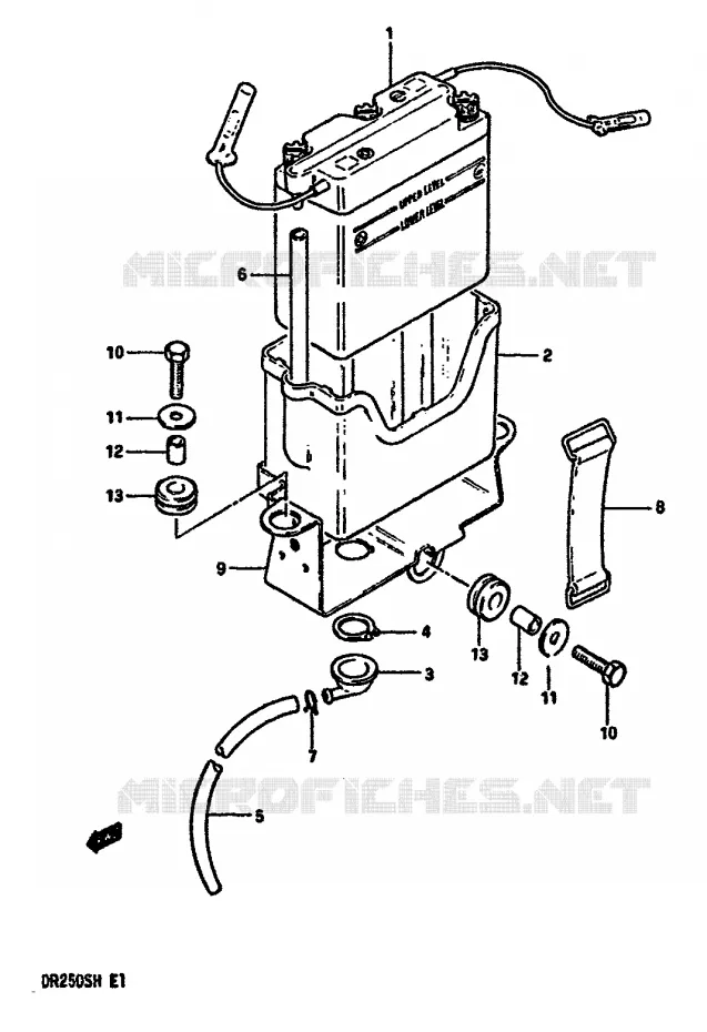 ACCU Suzuki MOTO 250 DR 1987  DR250SH(E/F/G/H)