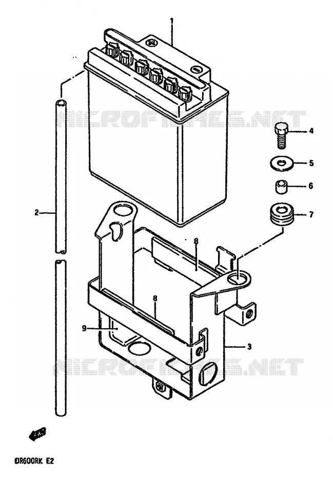 ACCU Suzuki MOTO 600 DR 1987  DR600RUH(E2)