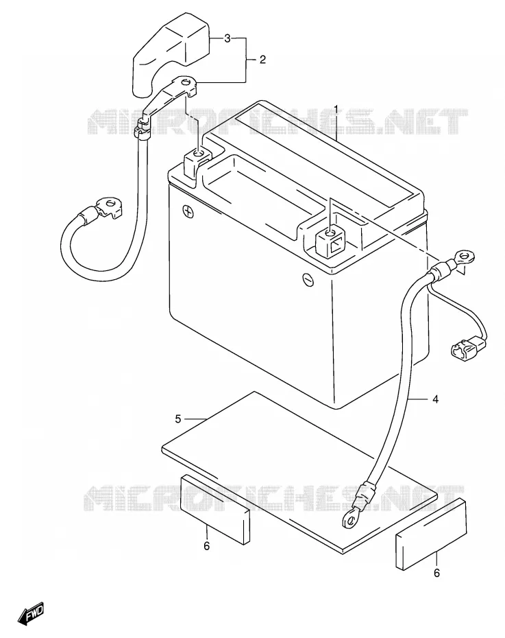 ACCU Suzuki MOTO 650 DR 1996  DR650SEUT(E4)