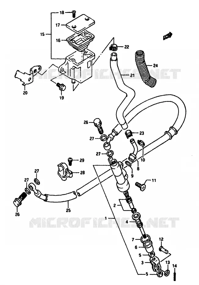 ACHTER HOOFDREMCILINDER Suzuki MOTO 650 DR 1990  DR650SL(L/M)