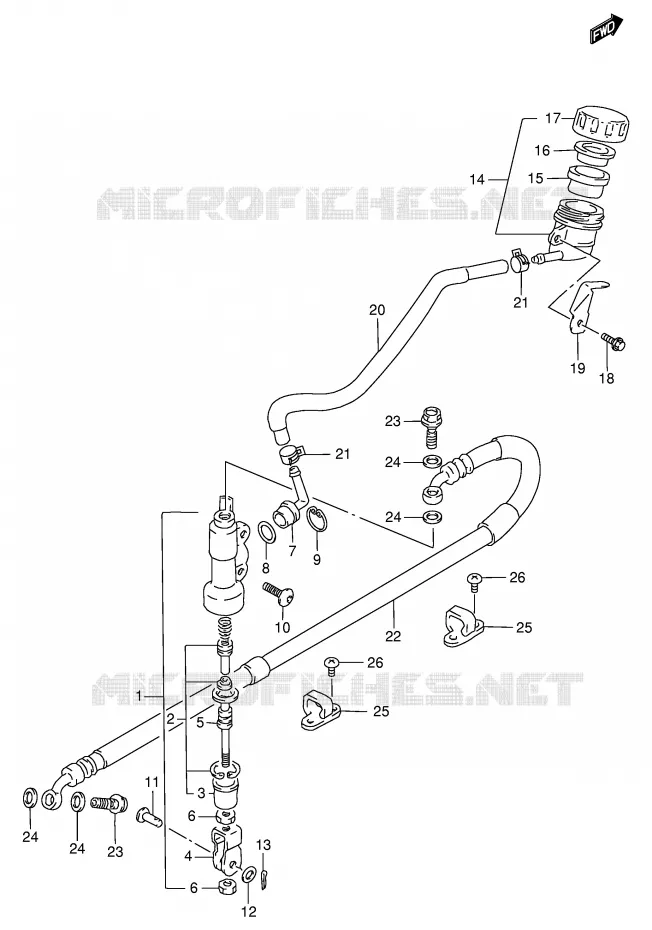 ACHTER HOOFDREMCILINDER Suzuki MOTO 650 DR 1999  DR650SEX(E4)
