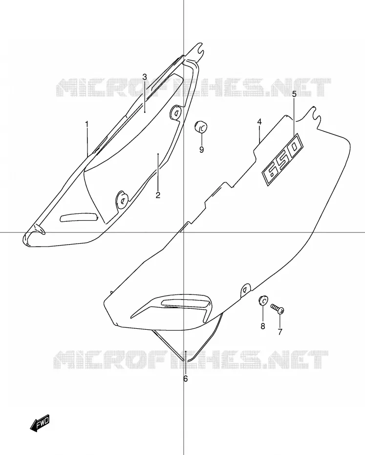 ACHTER KUIP  (MODELE K2) Suzuki MOTO 650 DR 2004  DR650SEK4(E4)