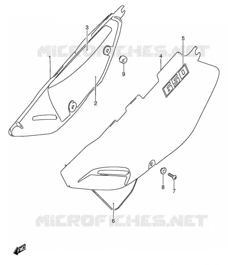 ACHTER KUIP  (MODELE K2) Suzuki MOTO 650 DR 2005  DR650SEK5(E3/E28)