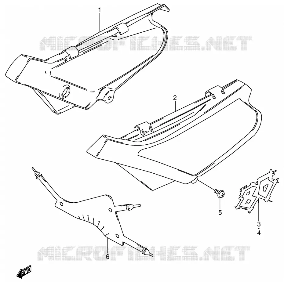 ACHTER KUIP Suzuki MOTO 80 DS 1997  DS80V(E3/E28)