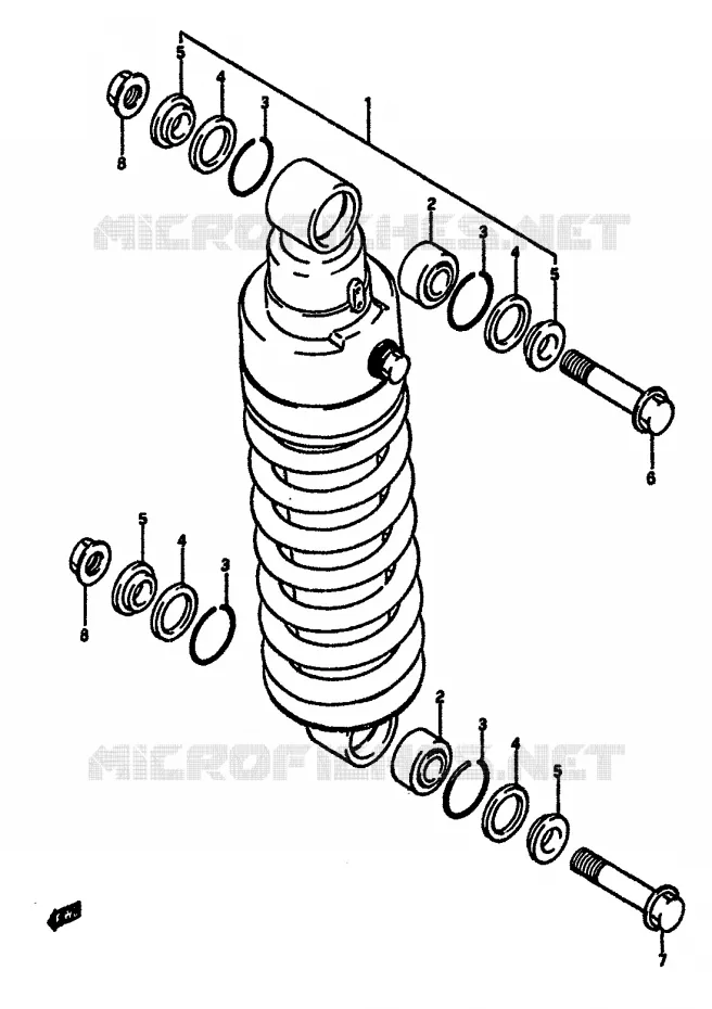 ACHTER SCHOKDEMPER Suzuki MOTO 600 DR 1989  DR600SUK(E2)