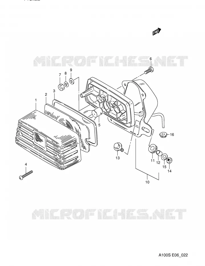 ACHTERLICHT Suzuki MOTO 100 A100 1995  A100S(E6)