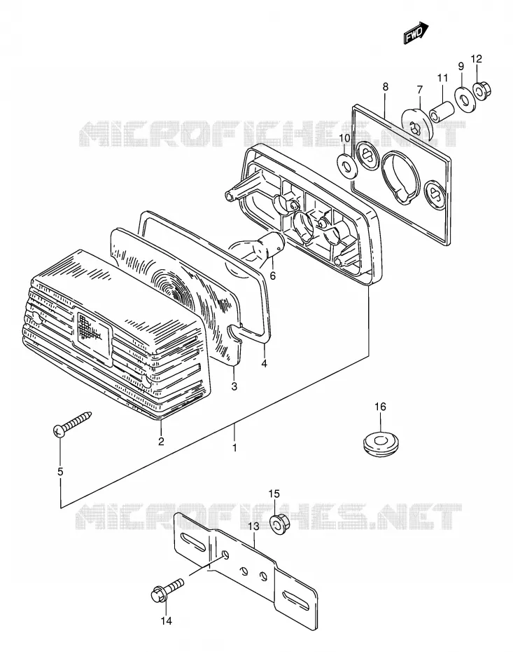 ACHTERLICHT Suzuki MOTO 115 AP 2000  AX115Y(E71)