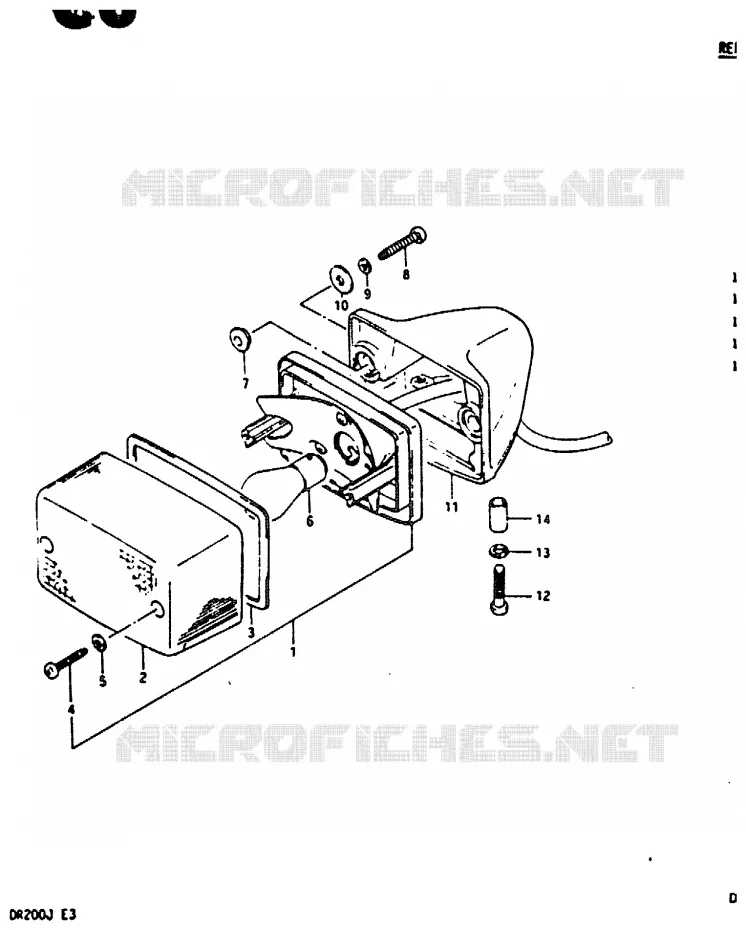 ACHTERLICHT Suzuki MOTO 200 DR 1986  DR200G(G/H/J)