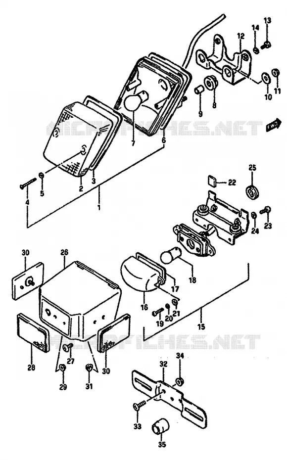 ACHTERLICHT Suzuki MOTO 600 DR 1985  DR600SF(E2)