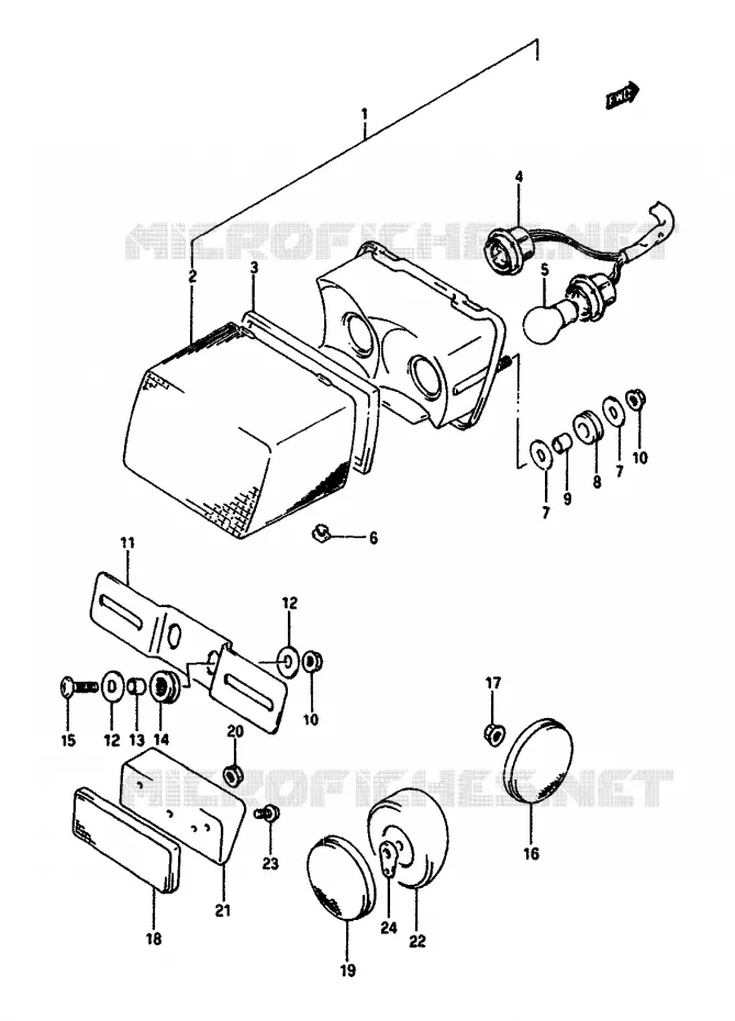 ACHTERLICHT Suzuki MOTO 650 DR 1991  DR650RSUM(L/M)
