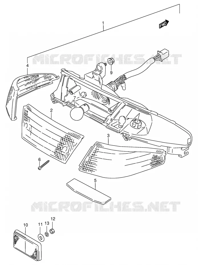 ACHTERLICHT Suzuki SCOOTER 100 ADDRESS 1993  AG100P(E71)