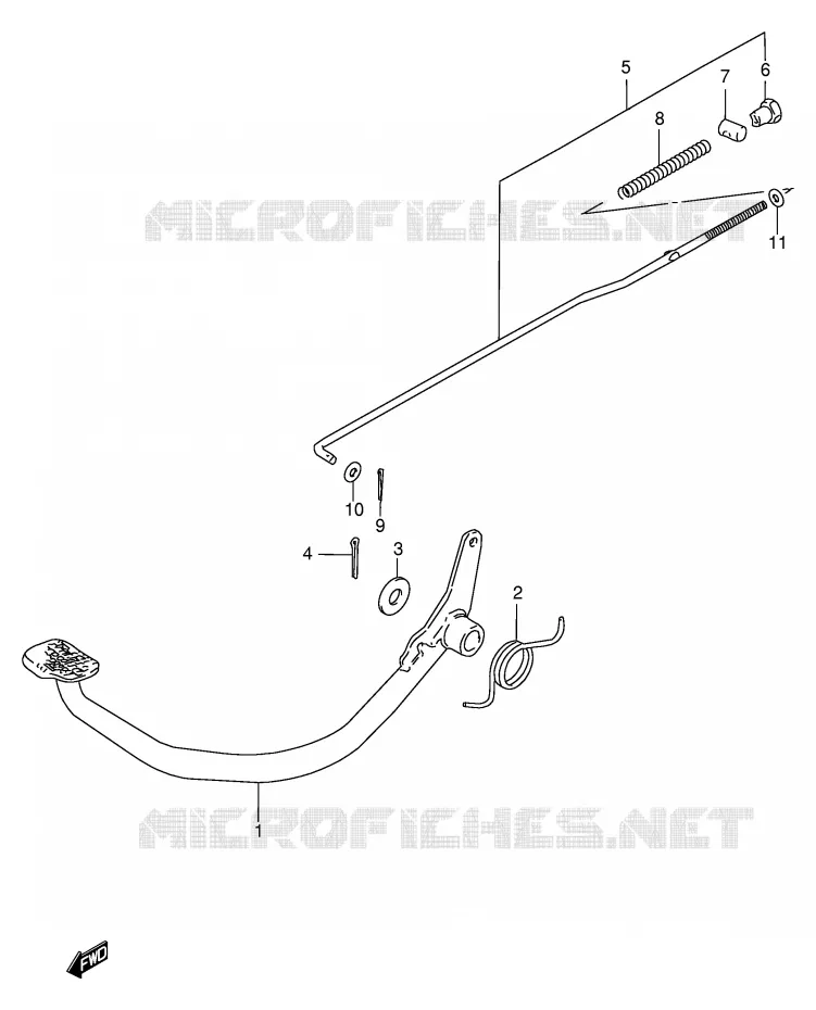 ACHTERREM Suzuki SCOOTER 100 FB 2000  FB100Y(E71)