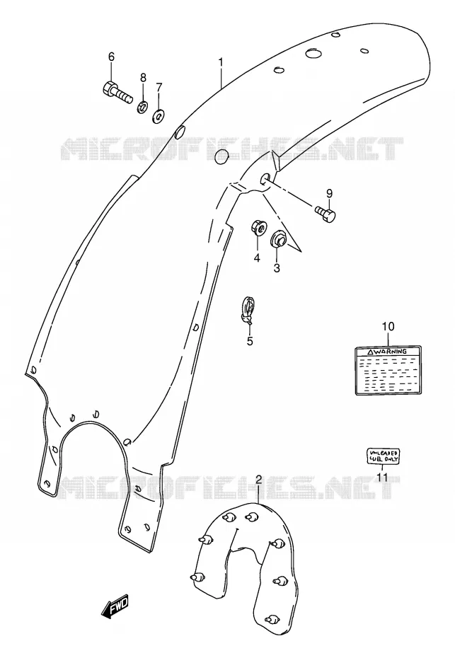 ACHTERSPATBORD (MODELE Y) Suzuki MOTO 80 DS 2000  DS80Y(E24)