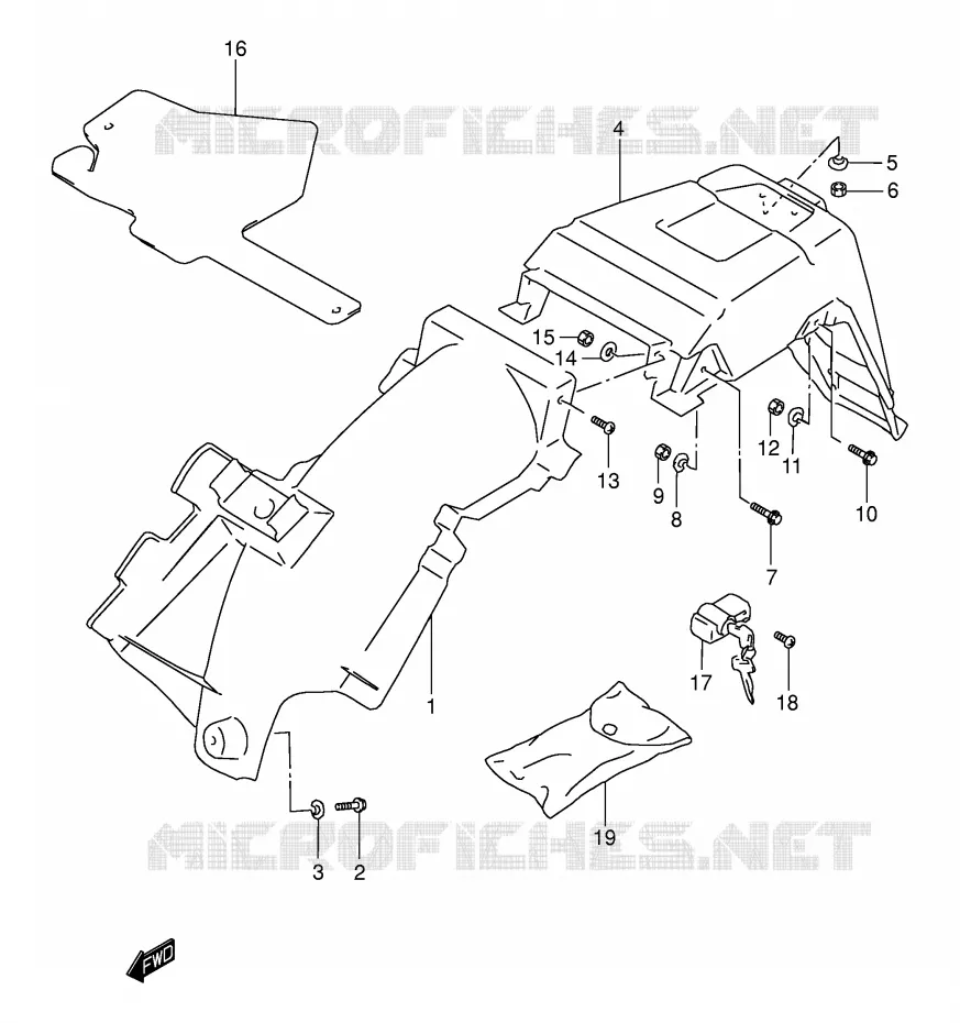 ACHTERSPATBORD Suzuki MOTO 200 DR 2003  DR200SEK3(E3/E28)