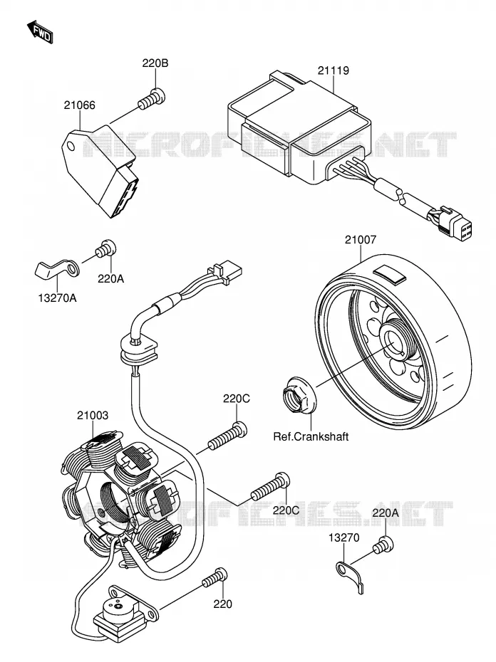 ALTERNATOR Suzuki MOTO 110 DR-Z 2003  DR-Z110K3(E24)
