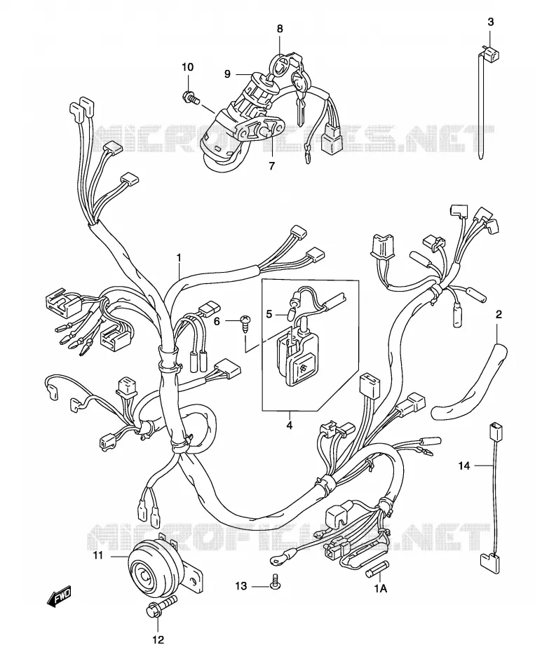 BEDRADING (MODELE K1/K2) Suzuki SCOOTER 50 KATANA 2004  AY50WSK4(P19)