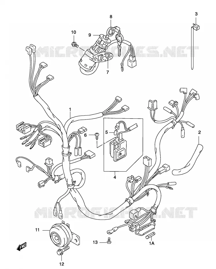 BEDRADING (MODELE K3/K4) Suzuki SCOOTER 50 KATANA 2003  AY50SK3(P19)