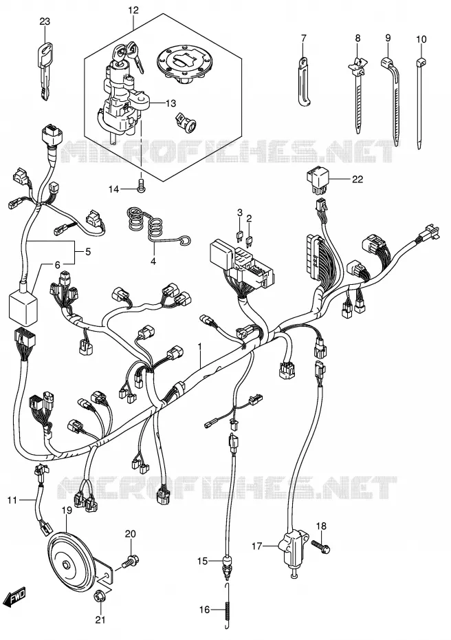 BEDRADING (MODELE K5/K6 E24) Suzuki MOTO 650 V-STROM 2006  DL650U3K6(E2)