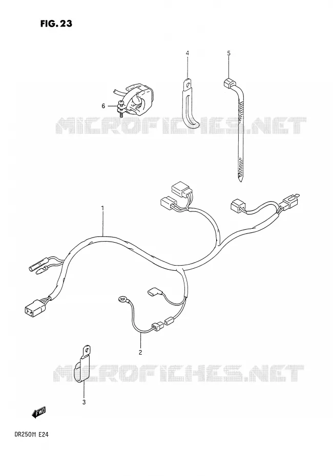 BEDRADING Suzuki MOTO 250 DR 1990  DR250L(E24)