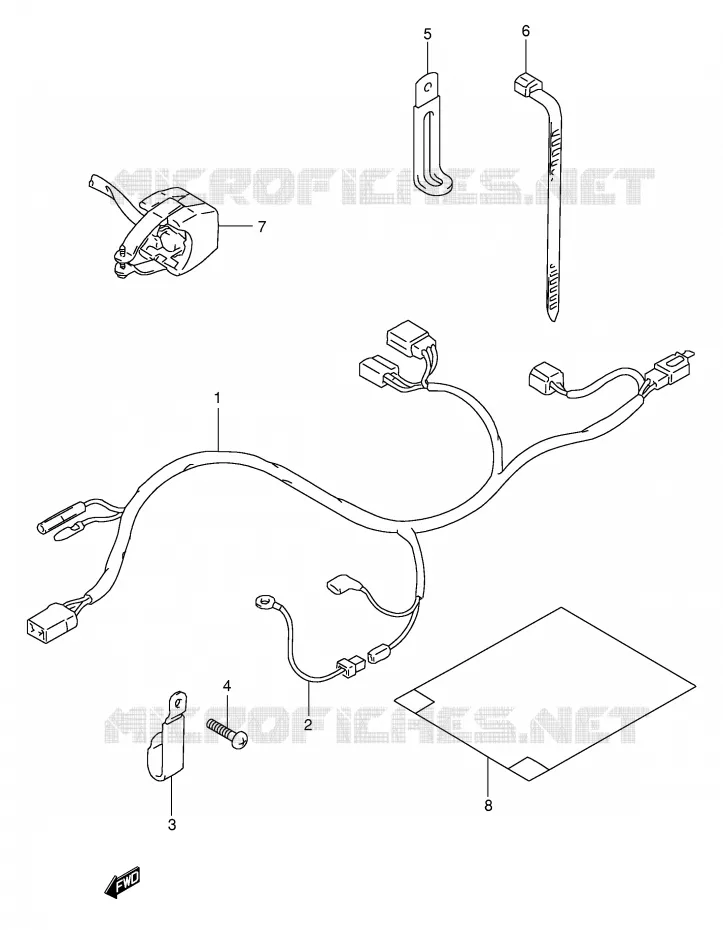 BEDRADING Suzuki MOTO 350 DR 1990  DR350L(E1)