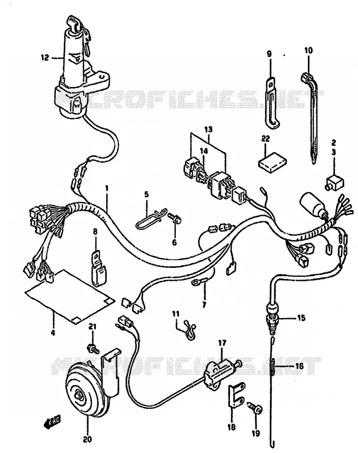 BEDRADING Suzuki MOTO 350 DR 1994  DR350SR(L/M/N/P/R)